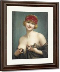 Jeune Femme En Deshabille By Francis Martin Kavel Fine Art Print