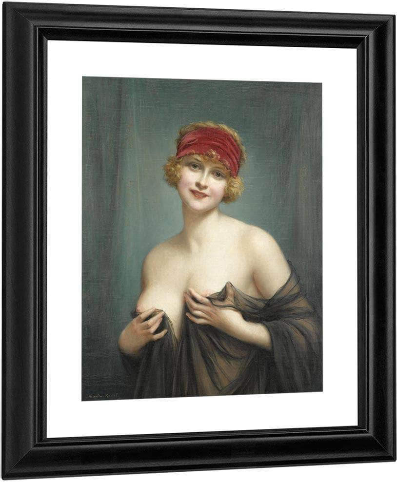 Jeune Femme En Deshabille By Francis Martin Kavel Fine Art Print