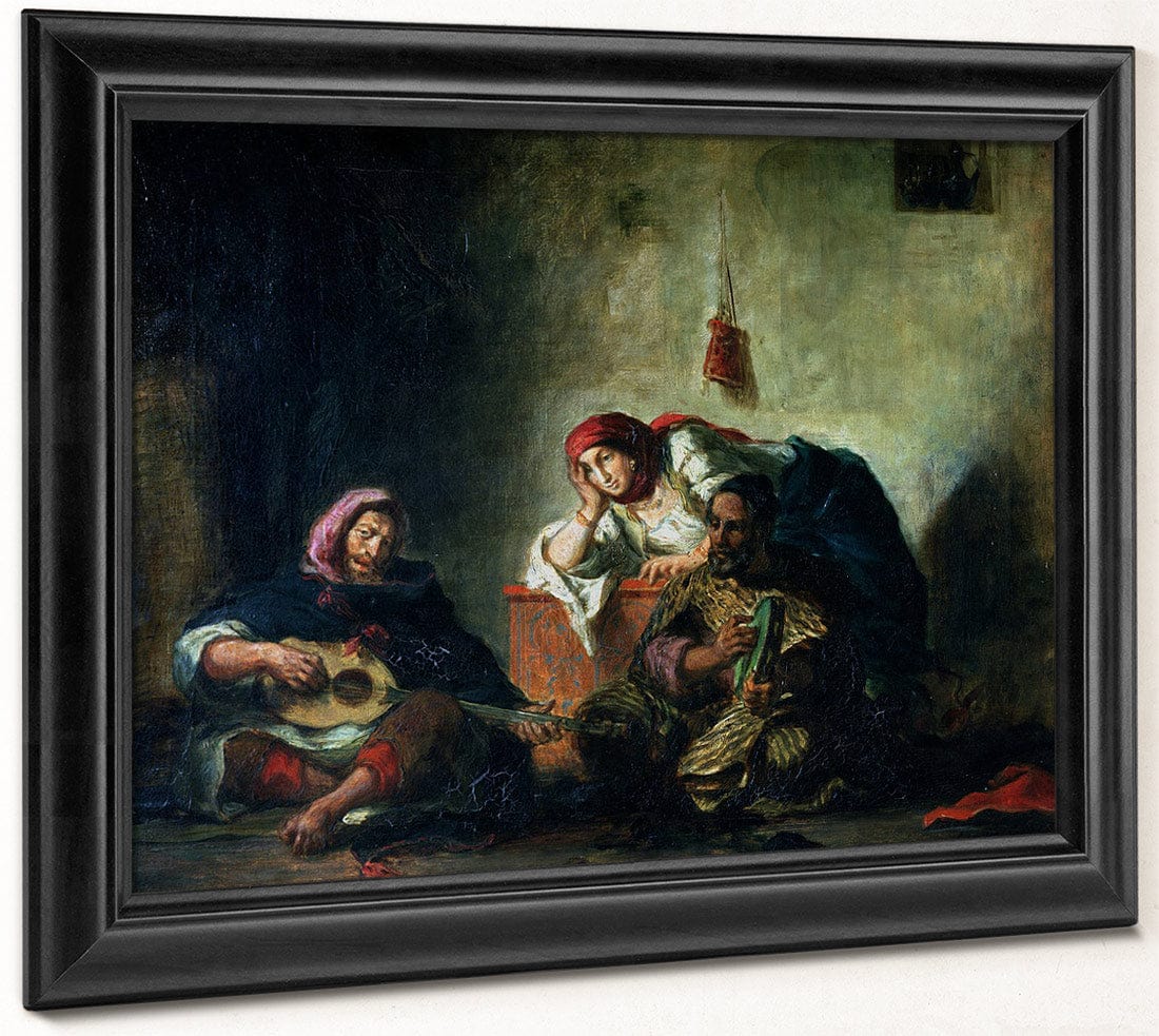 Jewish Musicians In Mogador By Ferdinand Victor Eugene Delacroix Fine Art Print