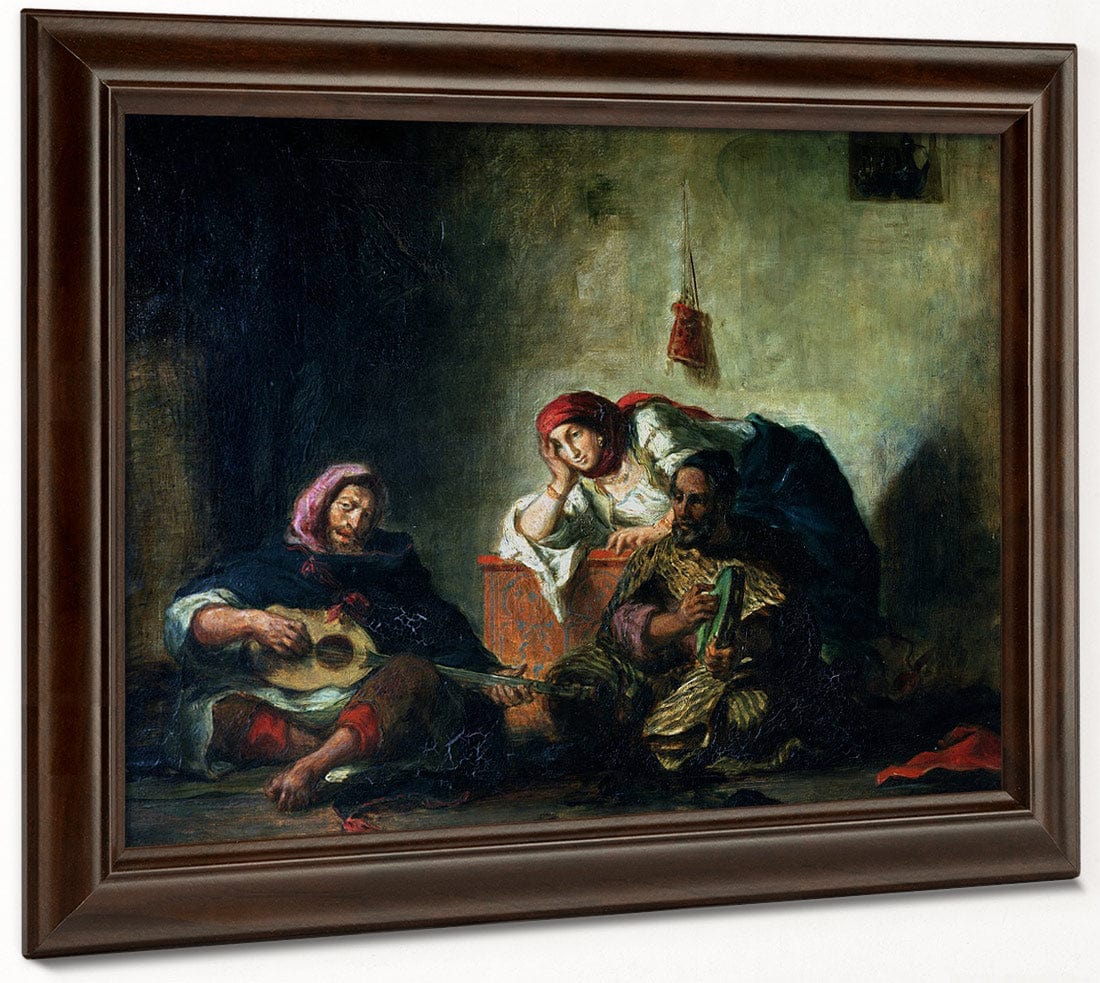 Jewish Musicians In Mogador By Ferdinand Victor Eugene Delacroix Fine Art Print