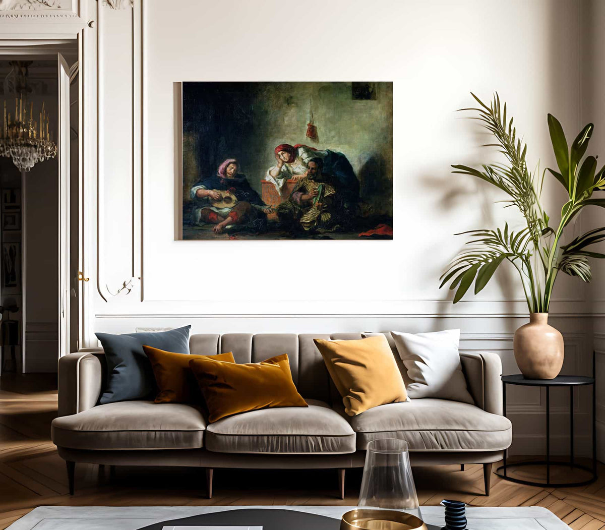 Jewish Musicians In Mogador By Ferdinand Victor Eugene Delacroix Fine Art Print