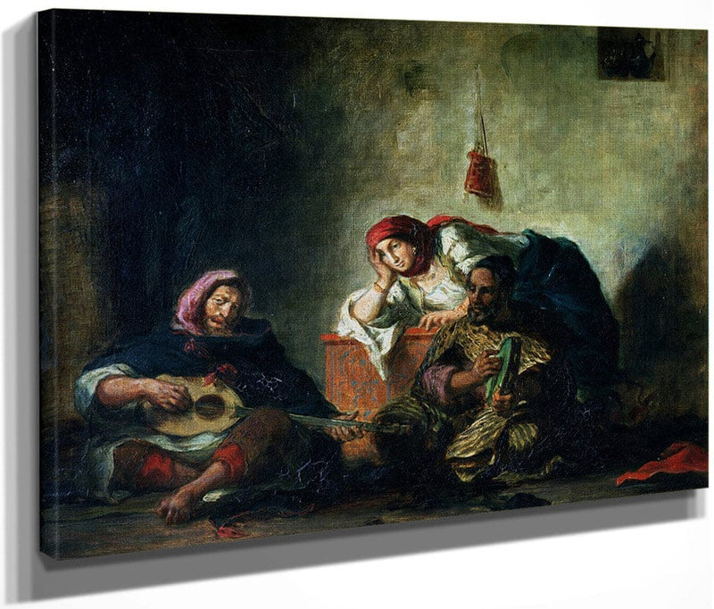 Jewish Musicians In Mogador By Ferdinand Victor Eugene Delacroix Fine Art Print