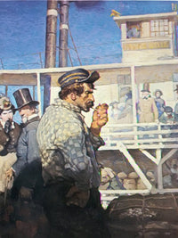 Jim Bludsoe Of The Prairie Belle By NC Wyeth Fine Art Print