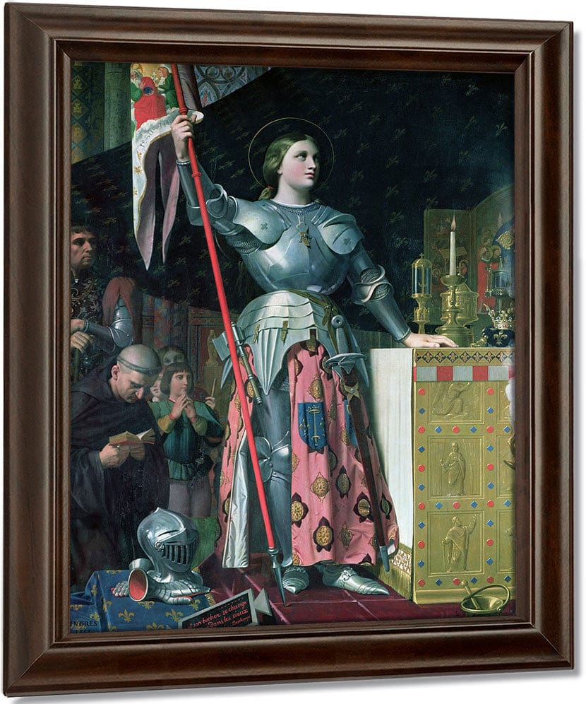 Joan Of Arc (1412 31) At The Coronation Of King Charles Vii (1403 61) 17Th July 1429 By Jean Auguste Dominique Ingres Fine Art Print