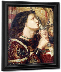 Joan Of Arc Kissing The Sword Of Deliverance By Dante Gabriel Rossetti Fine Art Print