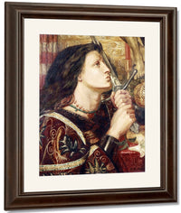 Joan Of Arc Kissing The Sword Of Deliverance By Dante Gabriel Rossetti Fine Art Print