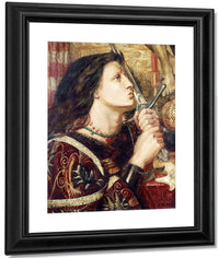 Joan Of Arc Kissing The Sword Of Deliverance By Dante Gabriel Rossetti Fine Art Print
