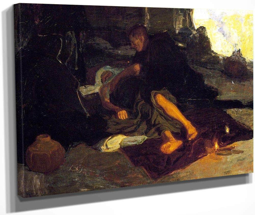 Job And His Three Friends By Henry Ossawa Tanner Fine Art Print