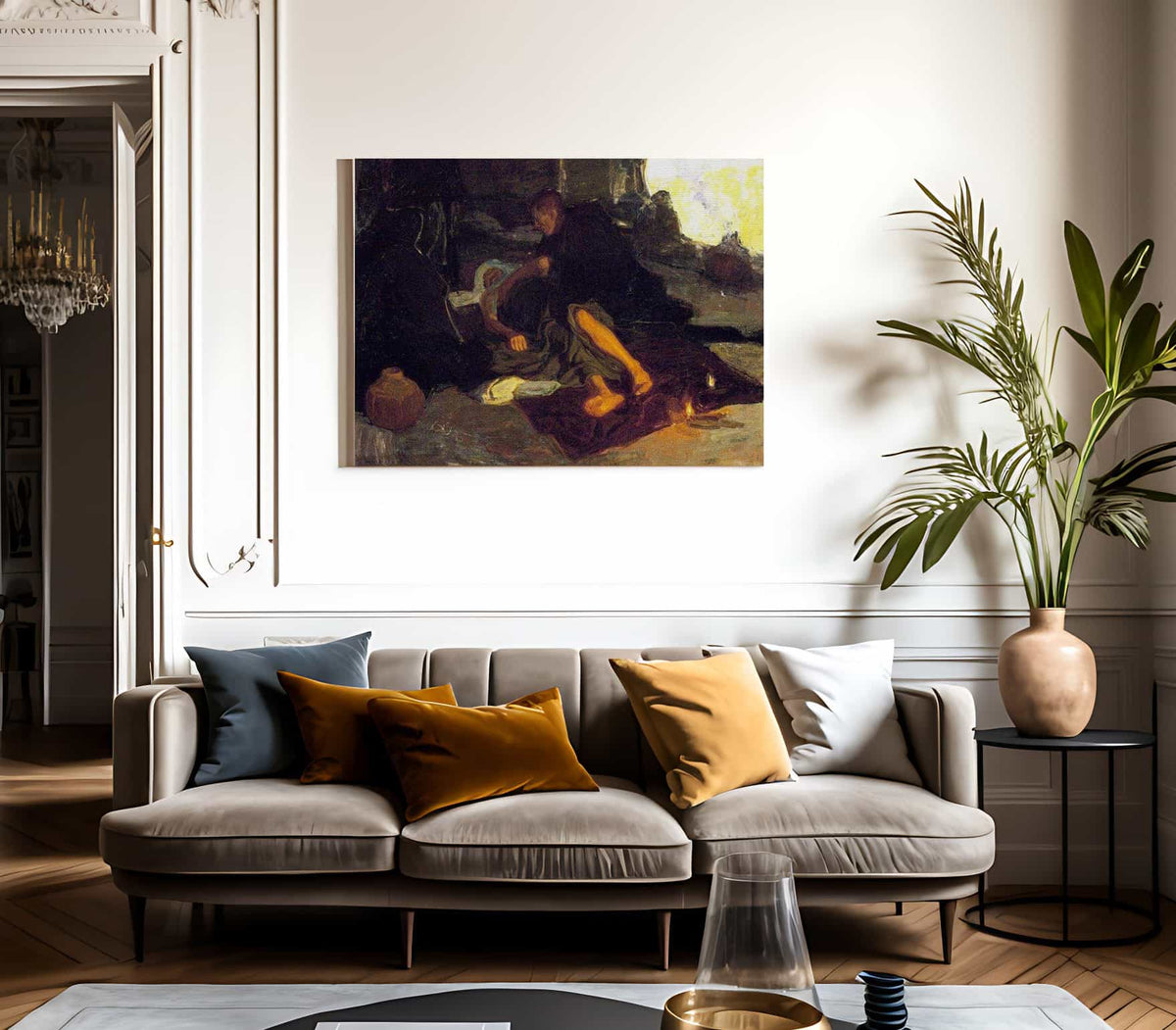 Job And His Three Friends By Henry Ossawa Tanner Fine Art Print