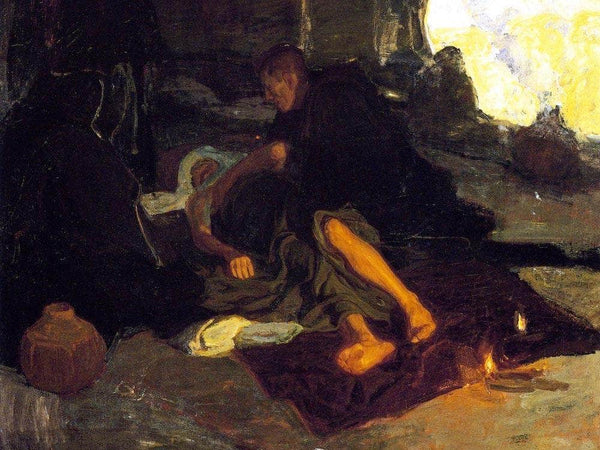 Job And His Three Friends By Henry Ossawa Tanner Fine Art Print