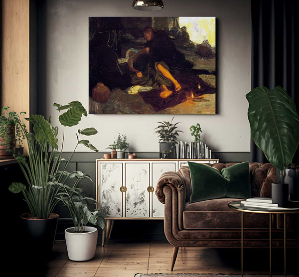 Job And His Three Friends By Henry Ossawa Tanner Fine Art Print