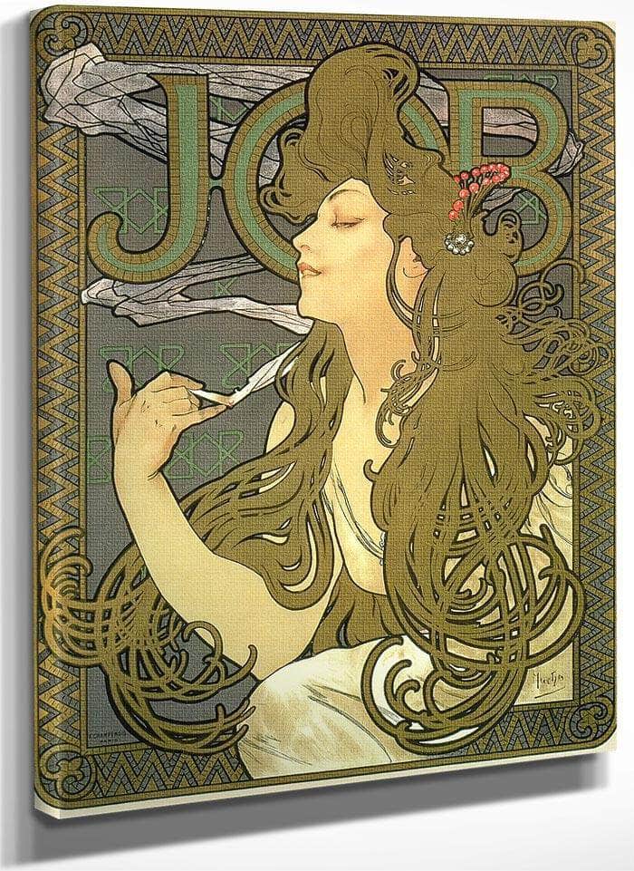 Job By Alphonse Mucha Fine Art Print