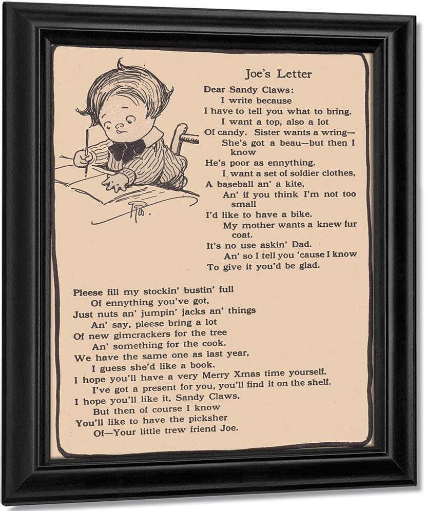 Joes Letter Illustrated By Grace G Drayton Fine Art Print