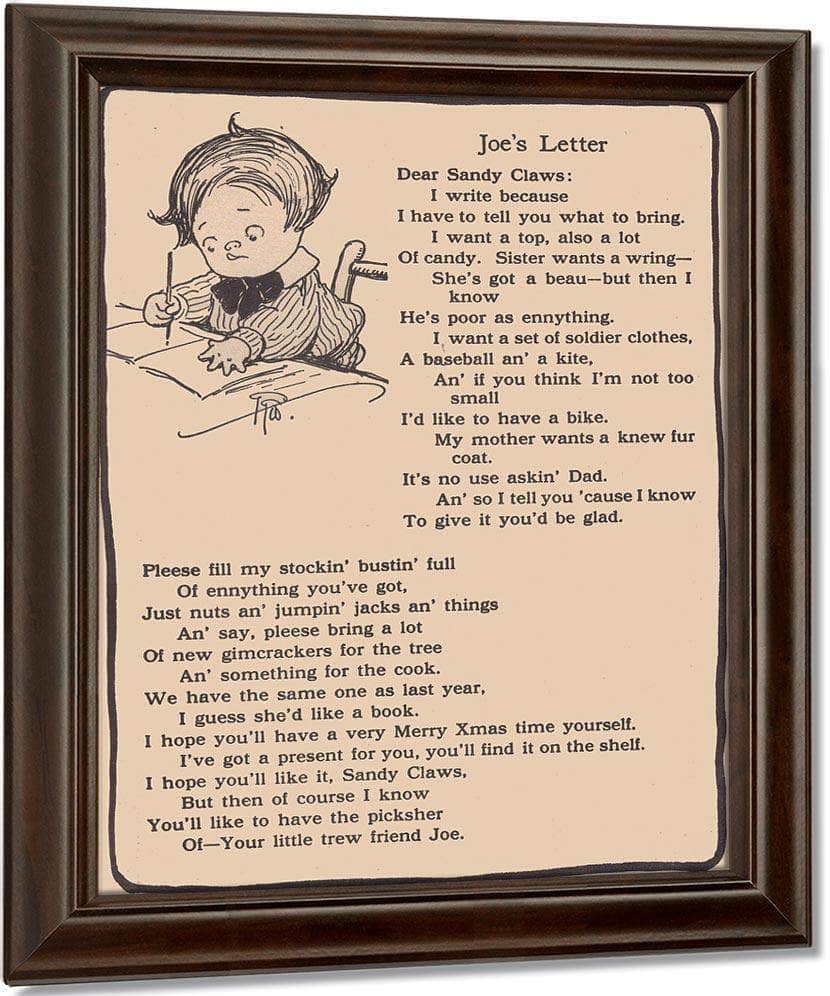 Joes Letter Illustrated By Grace G Drayton Fine Art Print