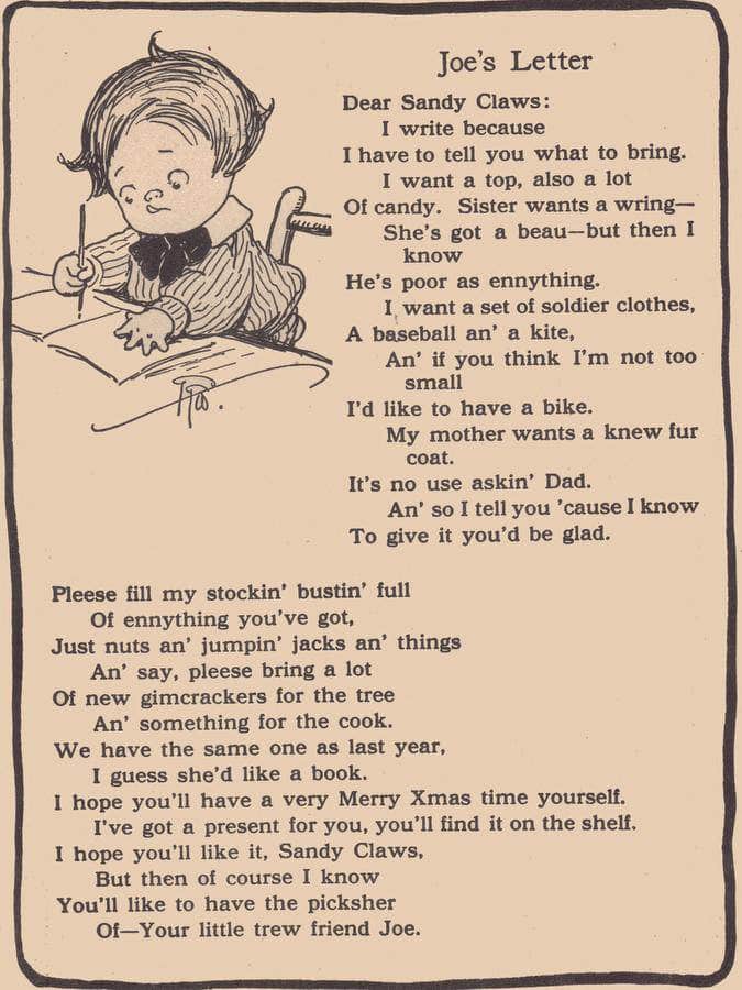 Joes Letter Illustrated By Grace G Drayton Fine Art Print