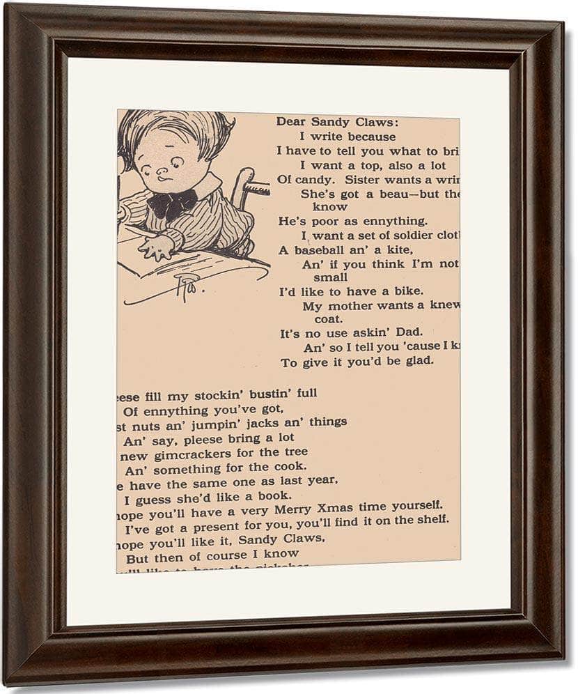 Joes Letter Illustrated By Grace G Drayton Fine Art Print