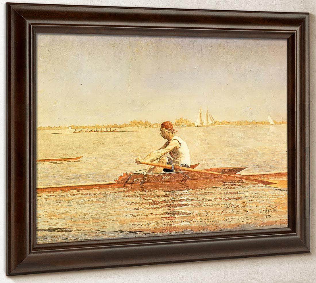 John Biglin In A Single Scull 2 By Thomas Eakins Fine Art Print