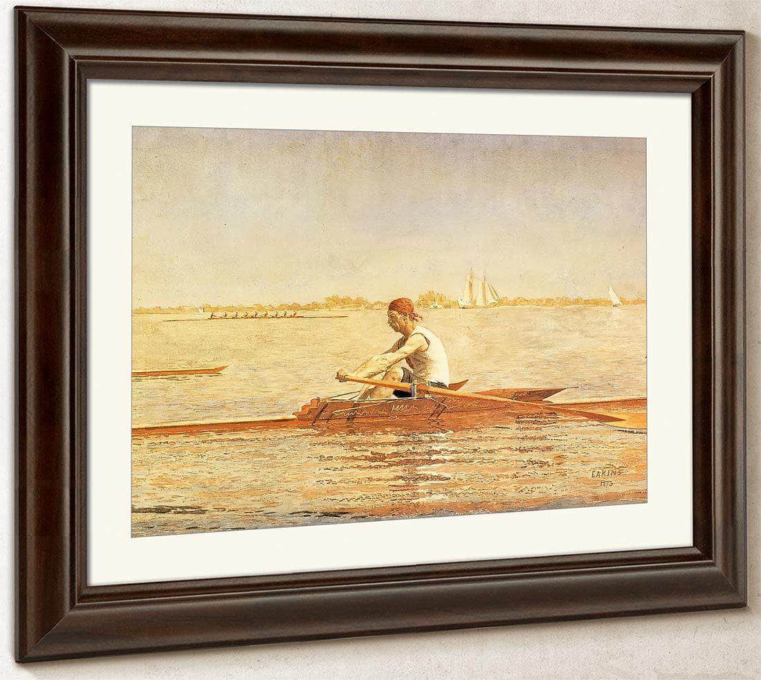 John Biglin In A Single Scull 2 By Thomas Eakins Fine Art Print