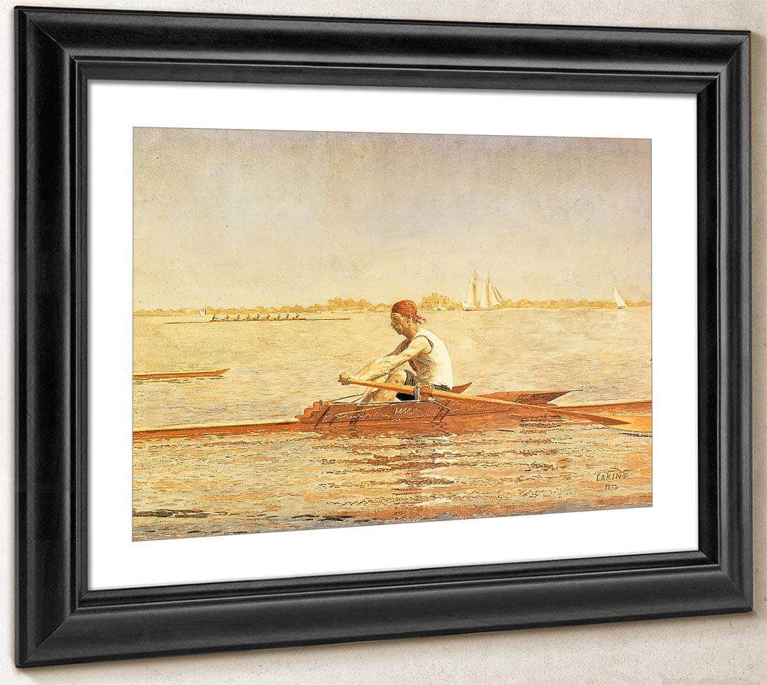 John Biglin In A Single Scull 2 By Thomas Eakins Fine Art Print