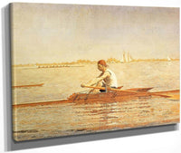 John Biglin In A Single Scull 2 By Thomas Eakins Fine Art Print