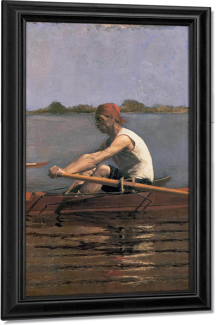 John Biglin In A Single Scull By Thomas Eakins Fine Art Print