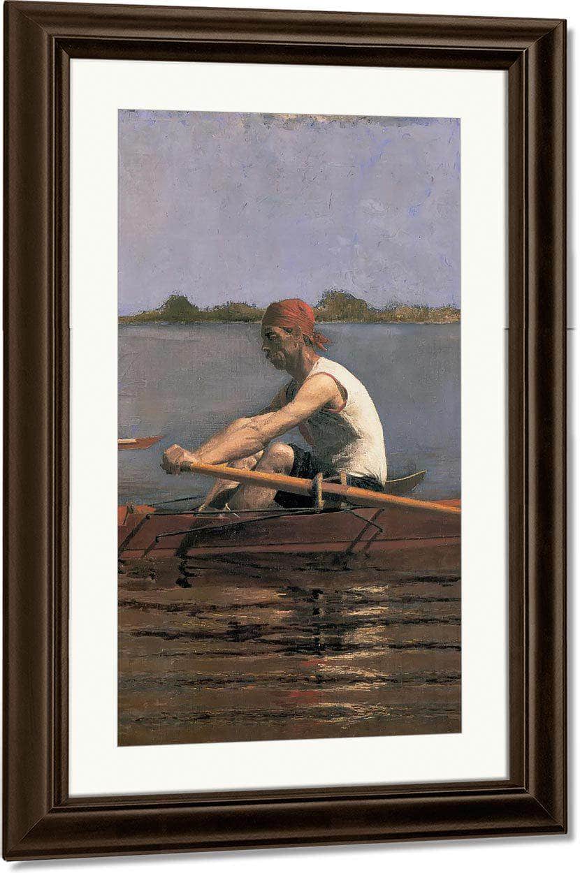 John Biglin In A Single Scull By Thomas Eakins Fine Art Print