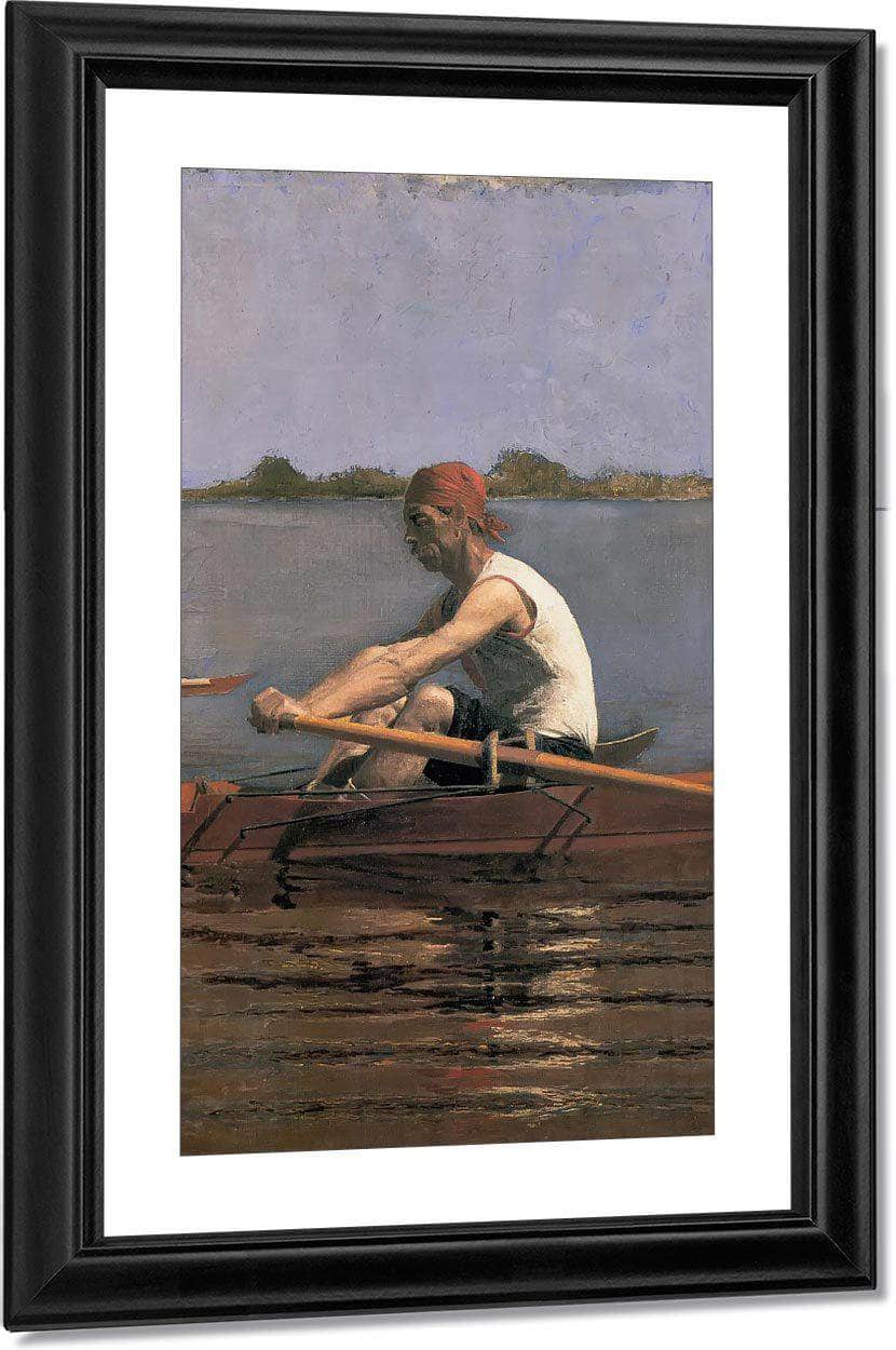 John Biglin In A Single Scull By Thomas Eakins Fine Art Print