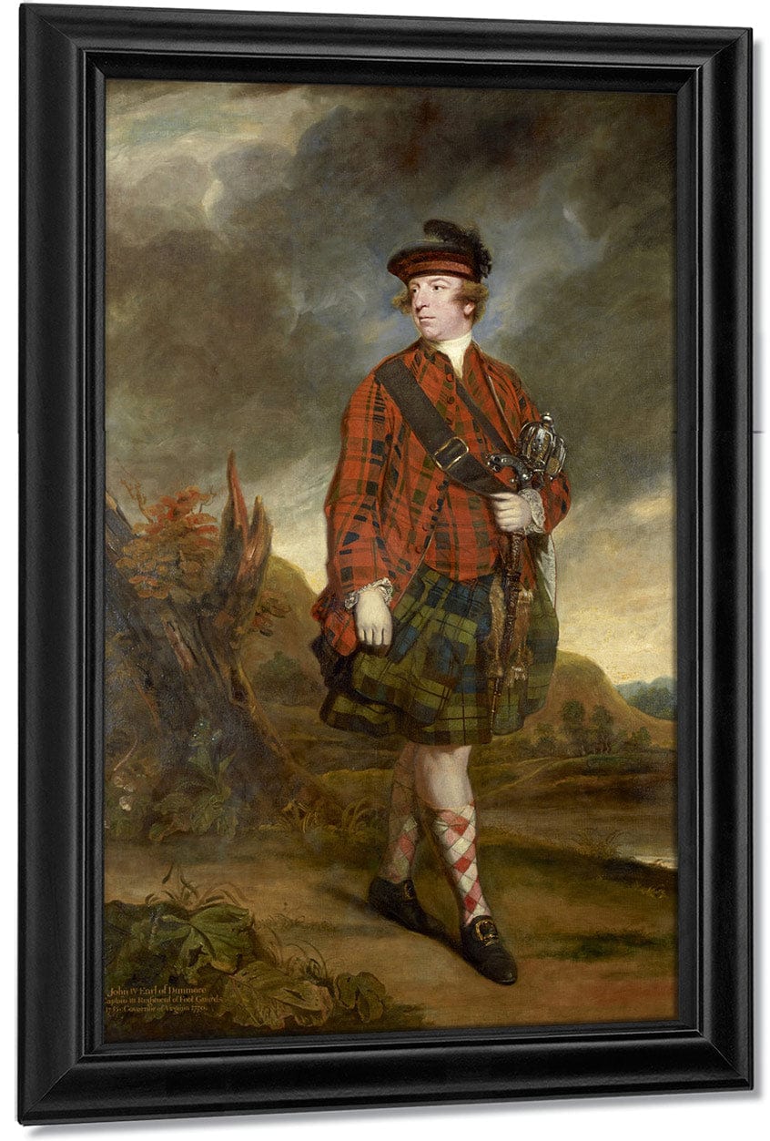 John Murray 4Th Earl Of Dunmore By Joshua Reynolds Fine Art Print