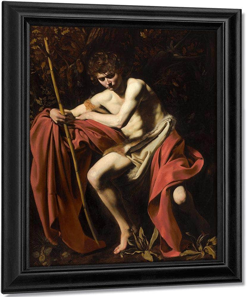 John The Baptist In The Wilderness By Caravaggio Fine Art Print