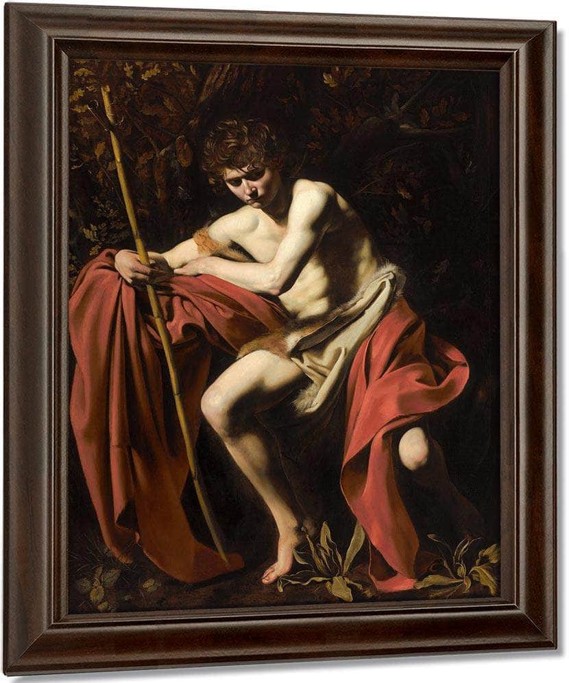 John The Baptist In The Wilderness By Caravaggio Fine Art Print