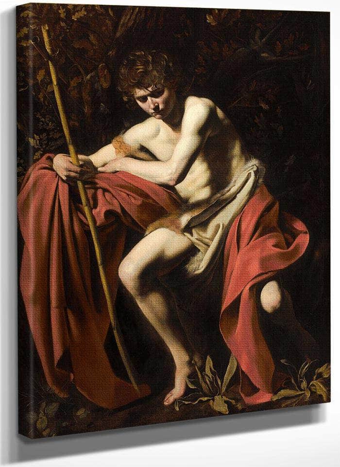 John The Baptist In The Wilderness By Caravaggio Fine Art Print