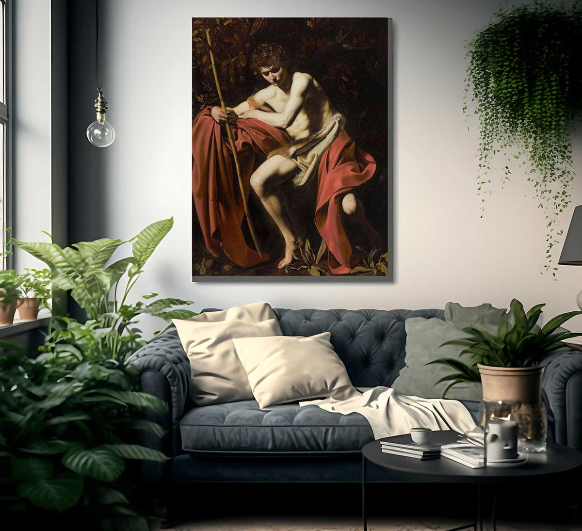 John The Baptist In The Wilderness By Caravaggio Fine Art Print