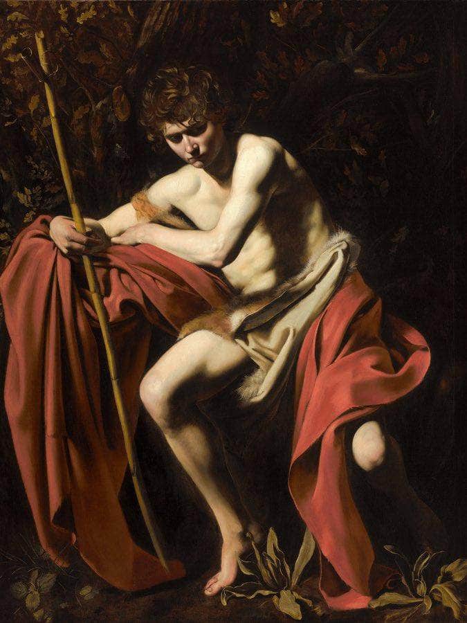John The Baptist In The Wilderness By Caravaggio Fine Art Print