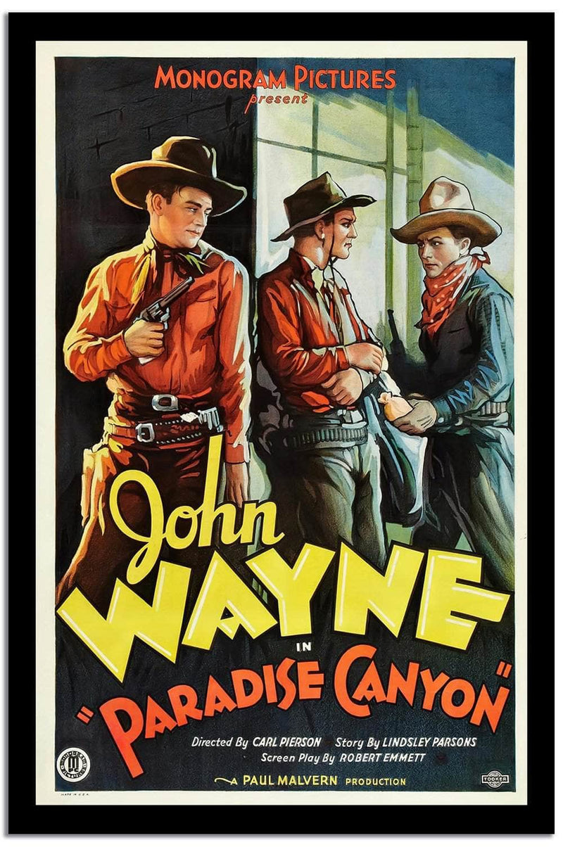 John Wayne  Vintage Posterb Fine Art Print