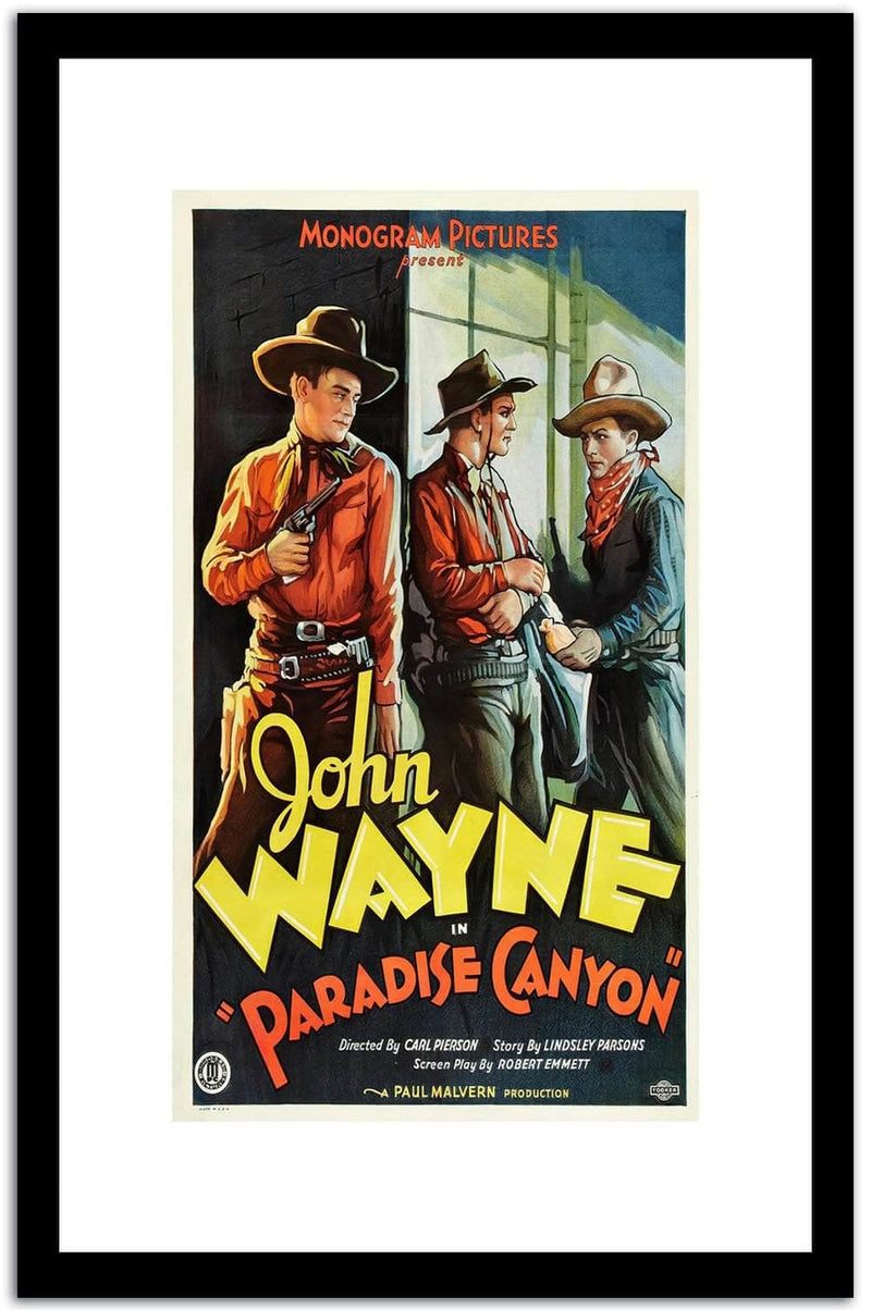 John Wayne  Vintage Posterb Fine Art Print