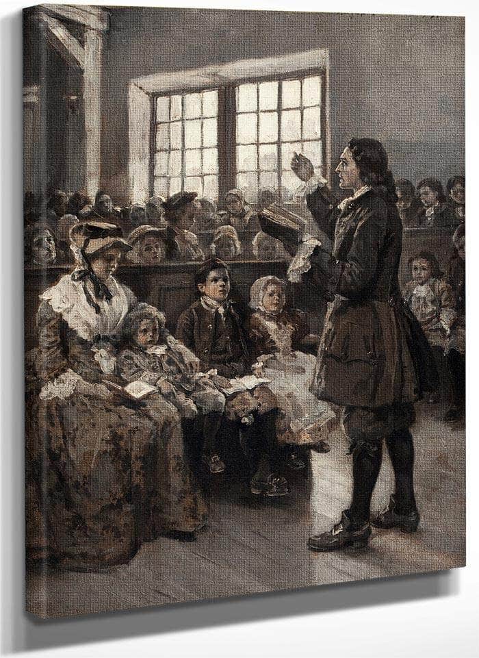John Wesley Teaching His Sunday School 1897 By Alice Barber Stephens Fine Art Print