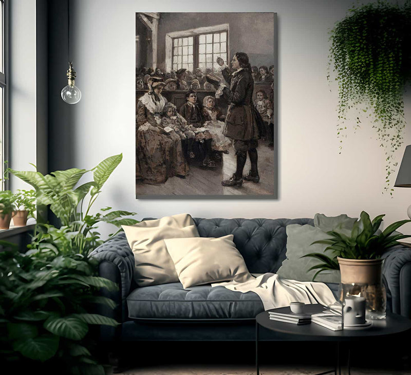 John Wesley Teaching His Sunday School 1897 By Alice Barber Stephens Fine Art Print