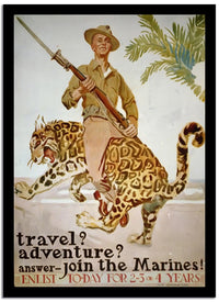 Join The Marines  Vintage Poster Fine Art Print