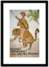 Join The Marines  Vintage Poster Fine Art Print