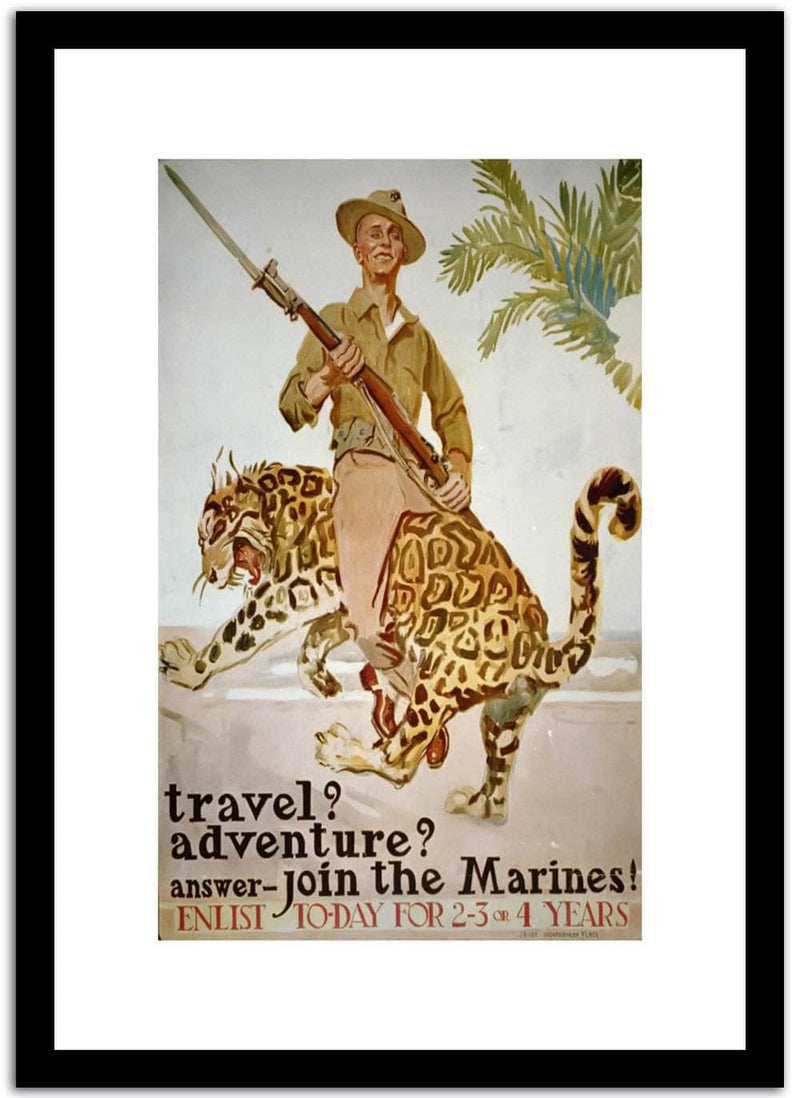 Join The Marines  Vintage Poster Fine Art Print