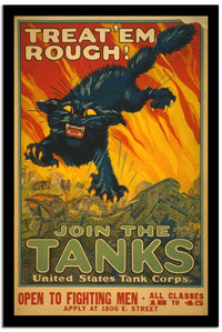 Join The Tanks  Vintage Poster Fine Art Print