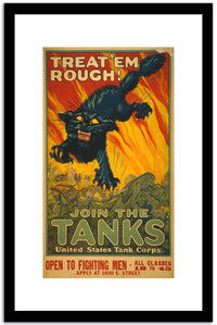 Join The Tanks  Vintage Poster Fine Art Print