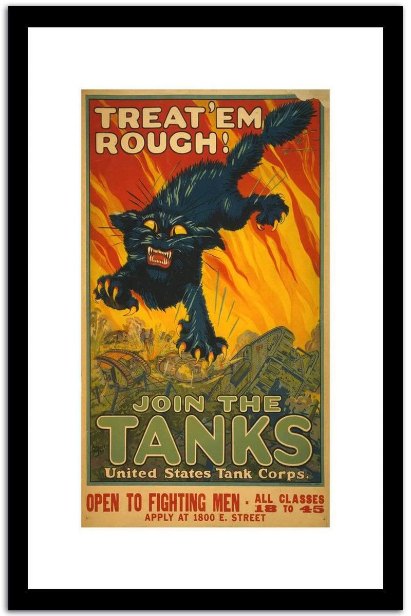 Join The Tanks  Vintage Poster Fine Art Print