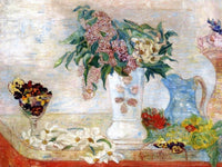 Jonquils, Lilacs And Violets By James Ensor Fine Art Print