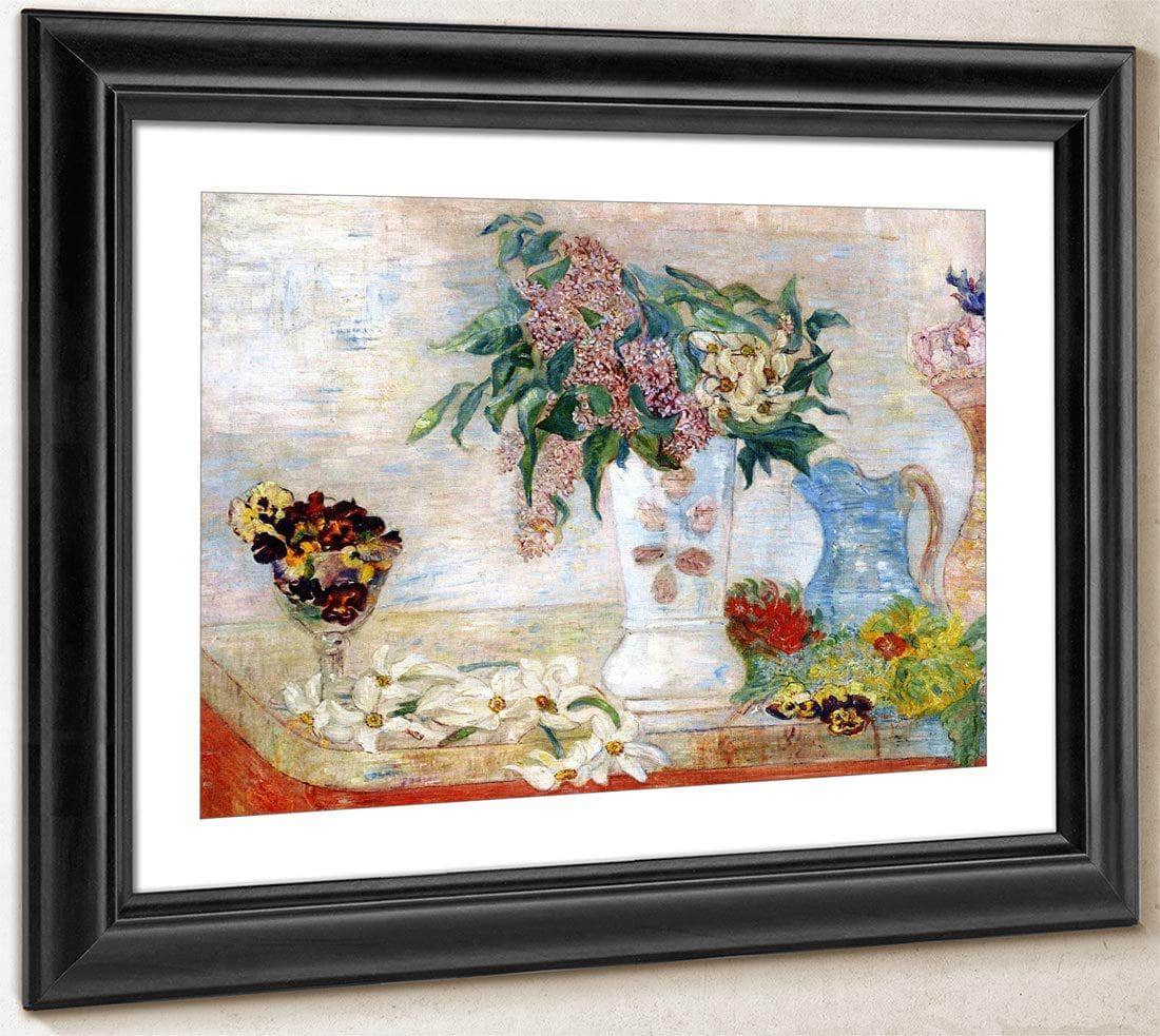 Jonquils, Lilacs And Violets By James Ensor Fine Art Print