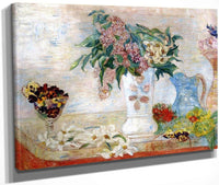 Jonquils, Lilacs And Violets By James Ensor Fine Art Print