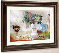 Jonquils, Lilacs And Violets By James Ensor Fine Art Print