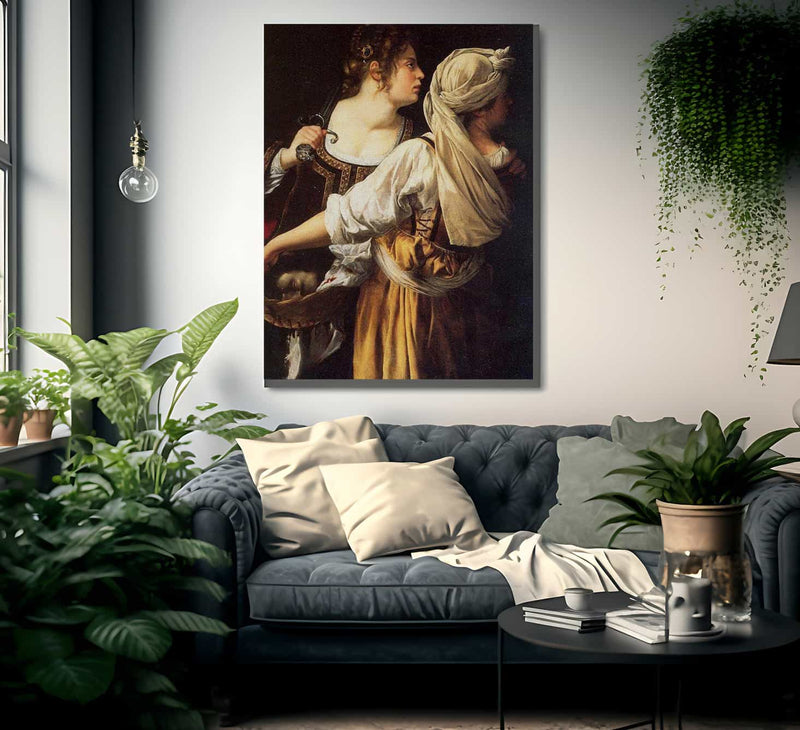Judith And Her Maidservant 1619 By Artemisia Gentileschi Fine Art Print