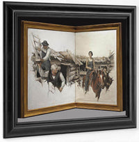 Judith Sat Straight And Formidable In Her Saddle, Facing Caleb Coldly By William Henry Dethlef Koerner Fine Art Print