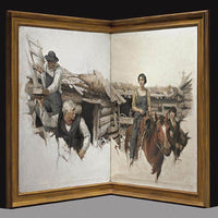 Judith Sat Straight And Formidable In Her Saddle, Facing Caleb Coldly By William Henry Dethlef Koerner Fine Art Print